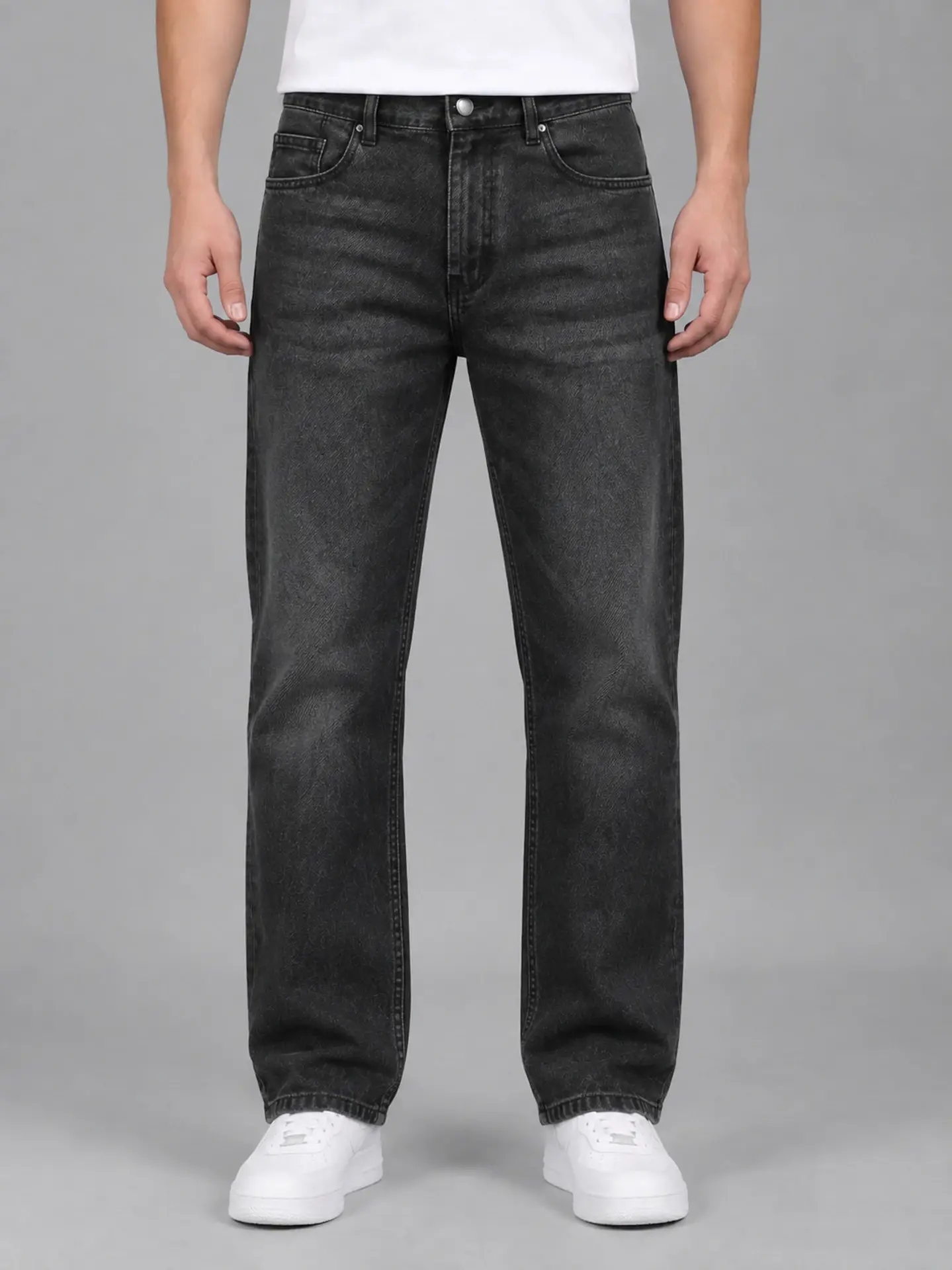 Regular Fit Grey Men's Jeans