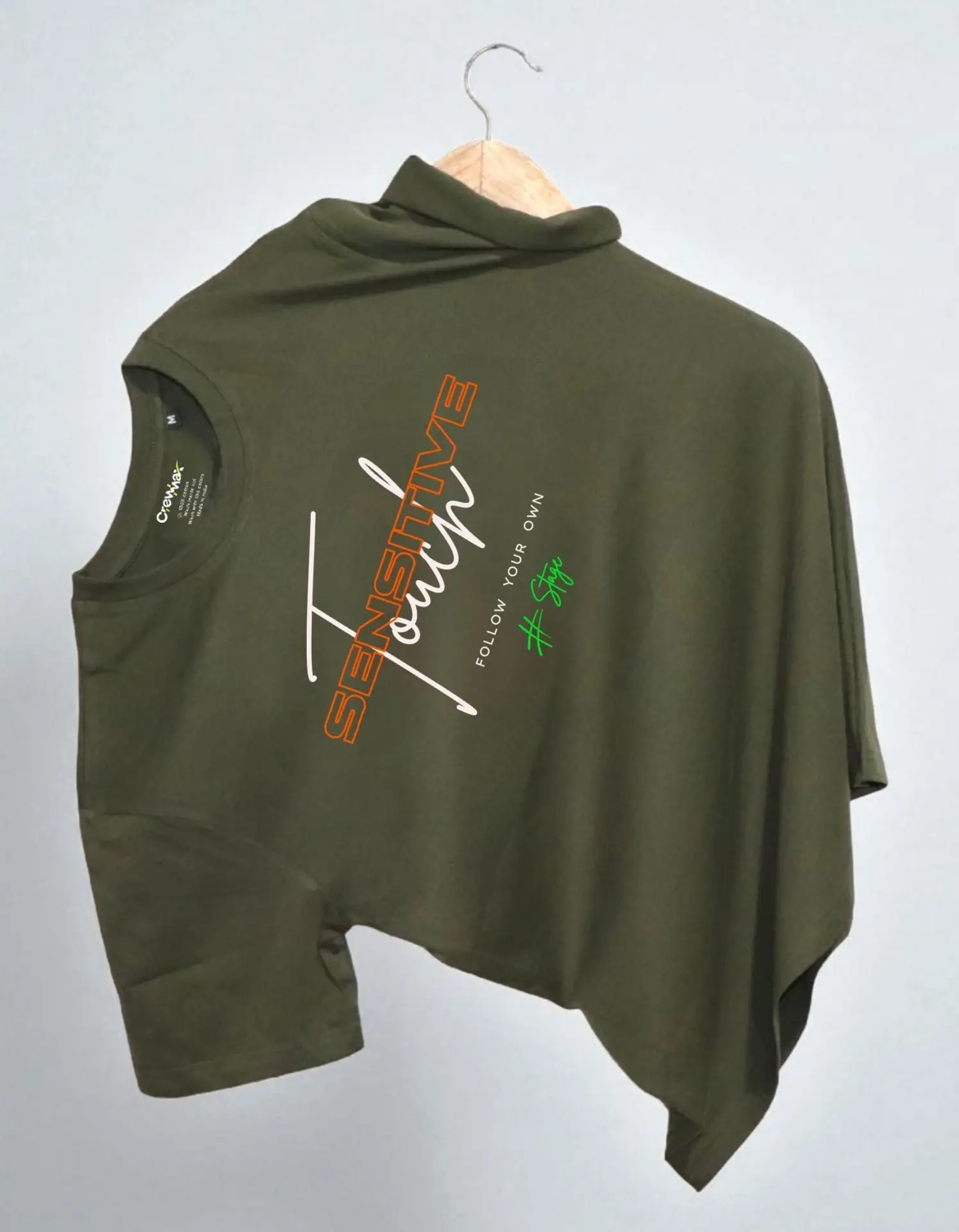 Olive Crew Neck Men's T-Shirt