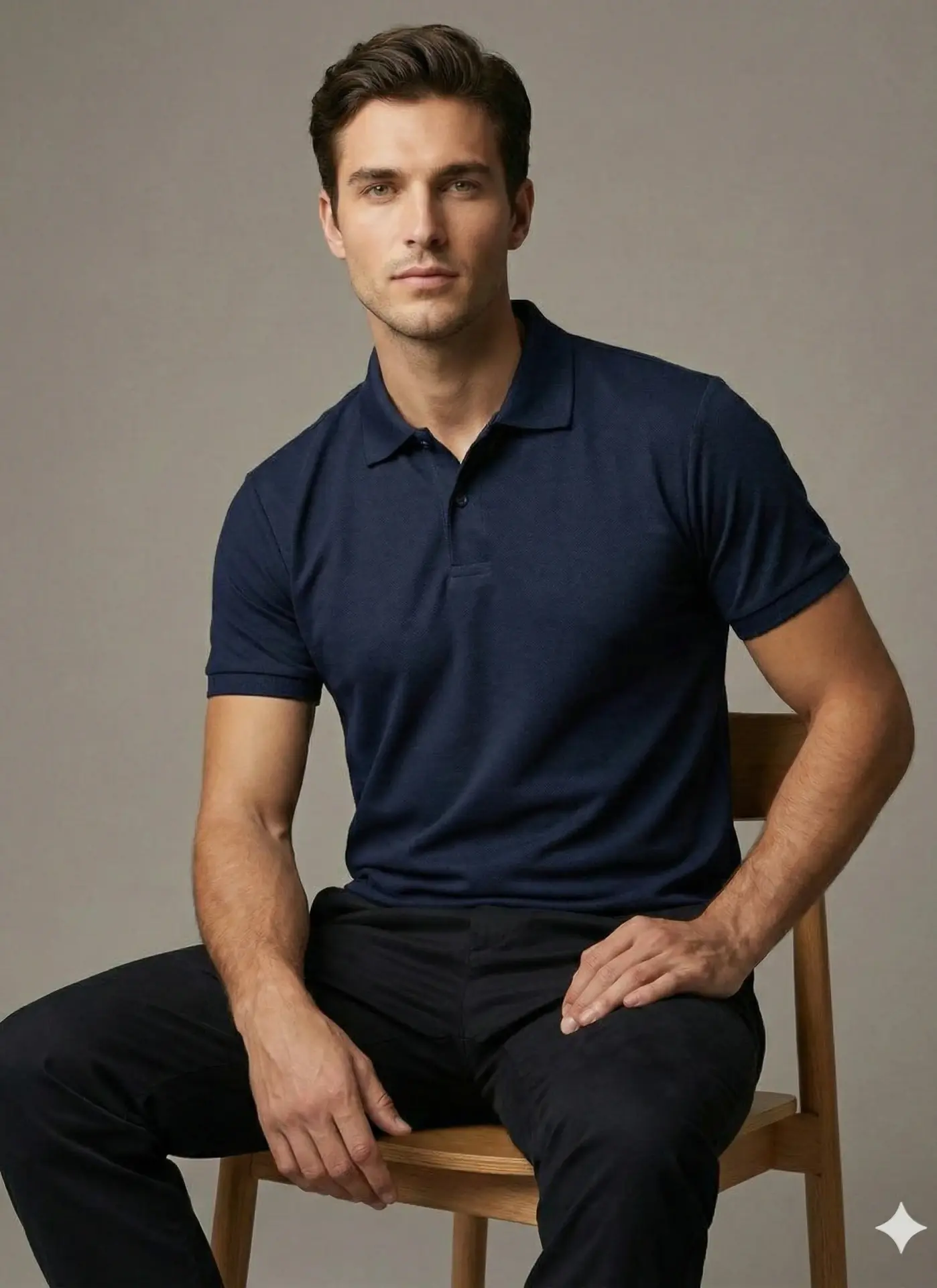 Navy V-Neck Men's T-Shirt