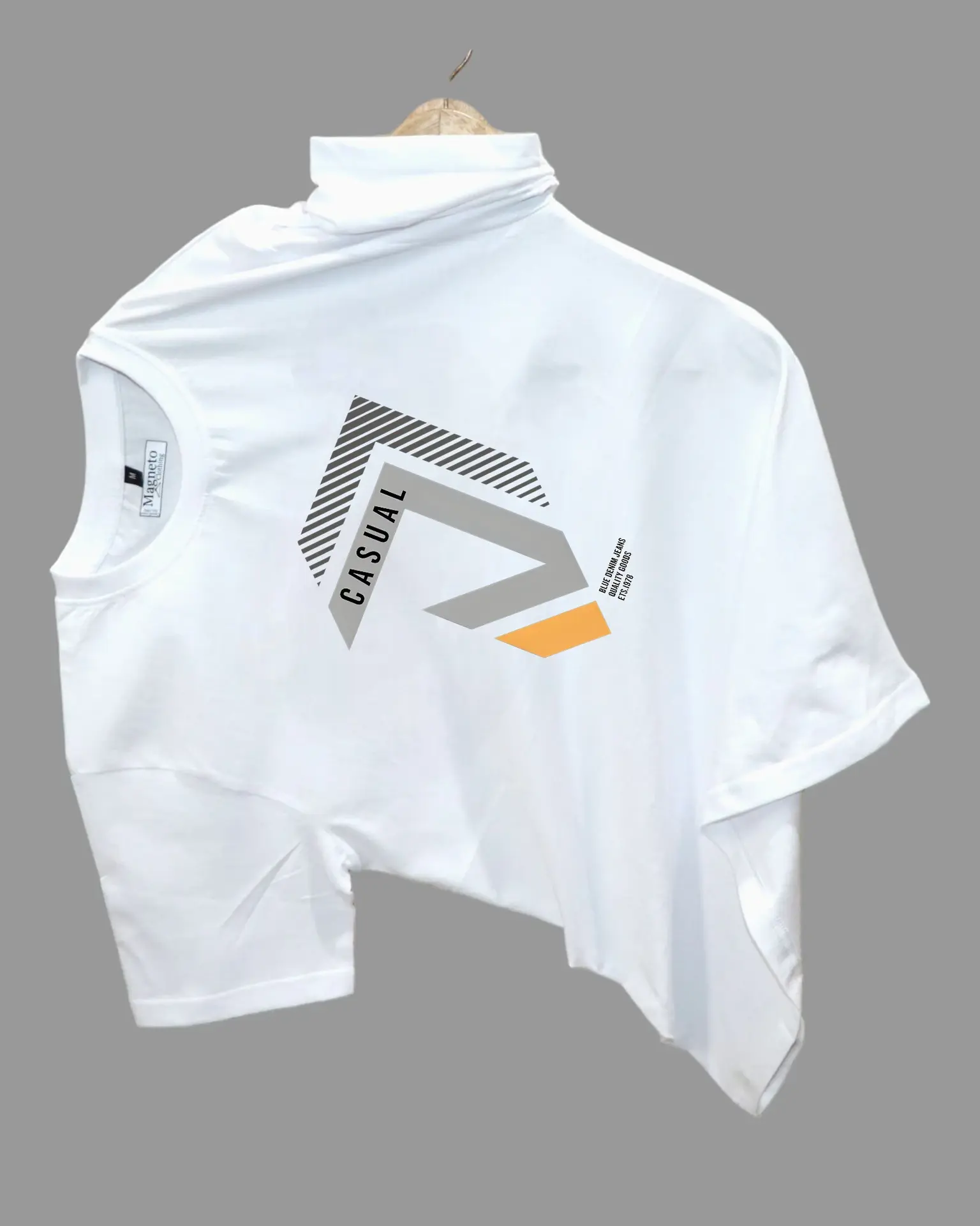 White Crew Neck Men's T-Shirt
